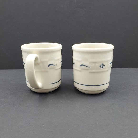 Longaberger Woven Traditions Classic Blue Mugs Longaberger Heritage Blue Mugs - Picture 4 of 6